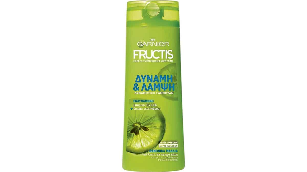 Δυναµωτικό σαµπουάν, Δύναµη & Λάµψη, Fructis, Garnier, €4,97