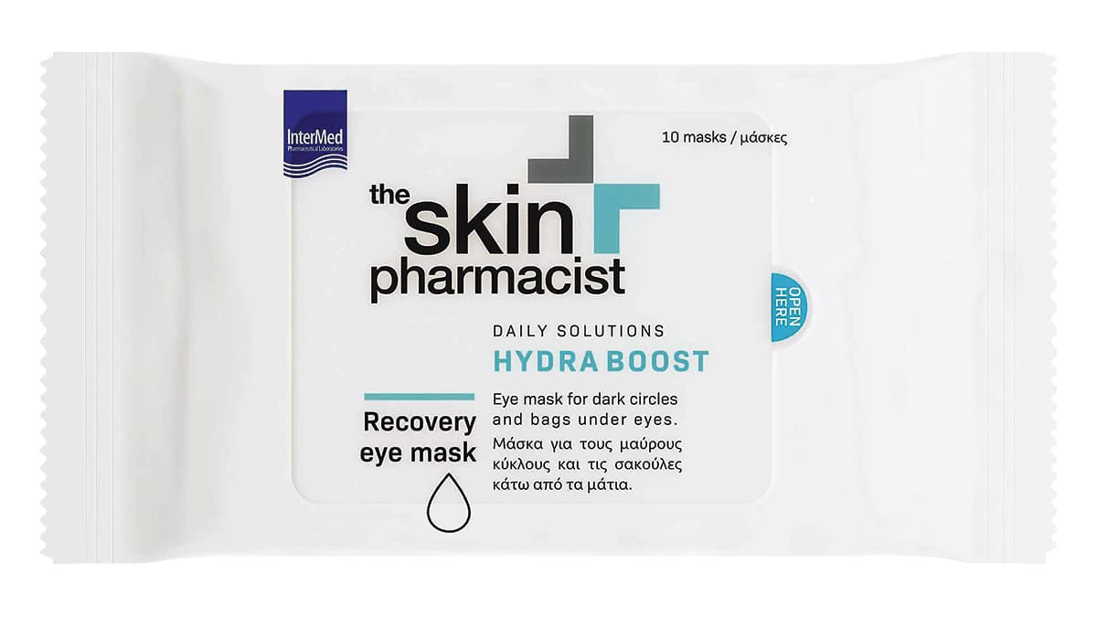 Μάσκα για τους µαύρους κύκλους και τις σακούλες κάτω από τα µάτια, The Skin Pharmacist, Hydraboost, Recovery Eye Mask, InterMed (στα Φαρµακεία από την InterMed)