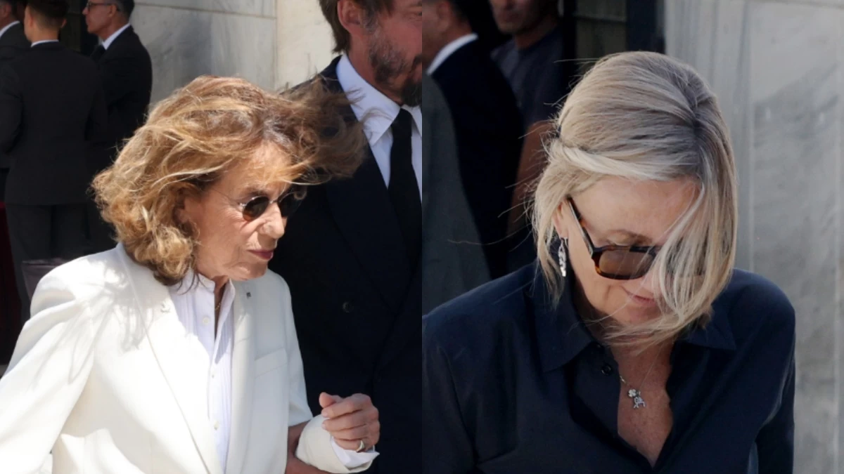 Κηδεία πρίγκιπα Μιχαήλ της Ελλάδας: Βαρύ το κλίμα - Στα λευκά η σύζυγός του και μαυροφορεμένη η Μαρέβα Μητσοτάκη