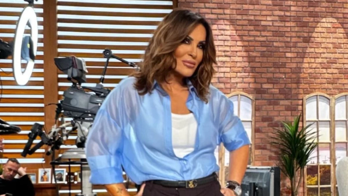 Η Ναταλία Γερμανού στο πλατό της εκπομπής της