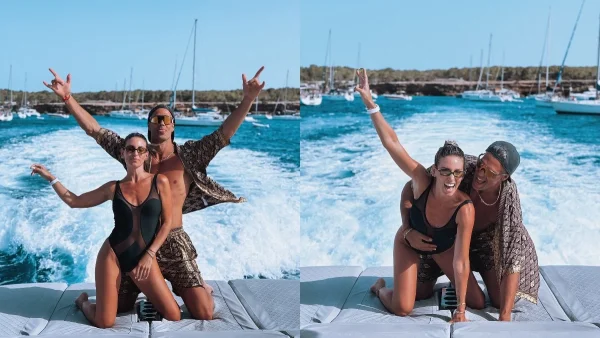 Αθηνά Οικονομάκου: Ντυμένη σα νυφούλα στο πλευρό του Μπρούνο Τσερέλα - Mαγευτικές φωτογραφίες από Πάρο