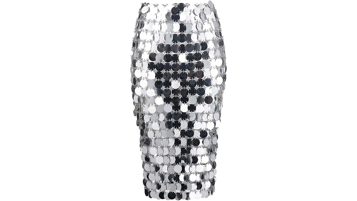 Φούστα µε metallic στοιχεία, Paco Rabanne, matchesfashion.com