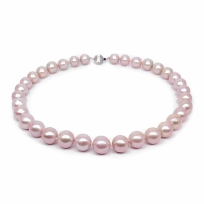 Pearl choker με Edison Μαργαριτάρια σε φυσικά ροζ χρώματα  και κούμπωμα14Κ , Pearls Center, pearlscenter.gr