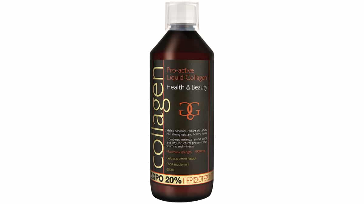 Υγρό πόσιμο κολλαγόνο με μοναδική φόρμουλα που ενεργοποιεί τον οργανισμό να παράξει φυσικό κολλαγόνο, απαραίτητο για αρθώσεις, πρόσωπο & μαλλιά, Collagen Pro-Active (στα Φαρμακεία)