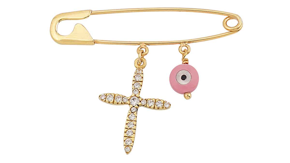 Παραμάνα από χρυσό Κ14, Al'oro Jewellery, www.aloro.gr