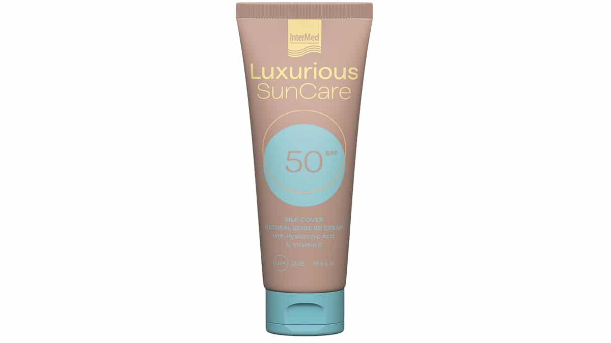 Υψηλή αντηλιακή προστασία & φυσική ήπια κάλυψη των ατελειών, Luxurious SunCare, Silk Cover BB Cream SPF50, InterMed (στα Φαρμακεία από την InterMed)