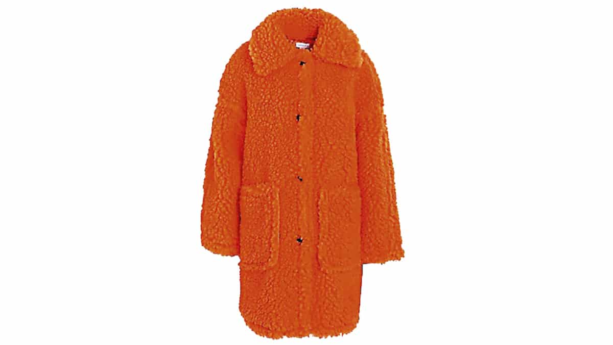 Πορτοκαλί γούνα, Top shop,  €78, yoox.com
