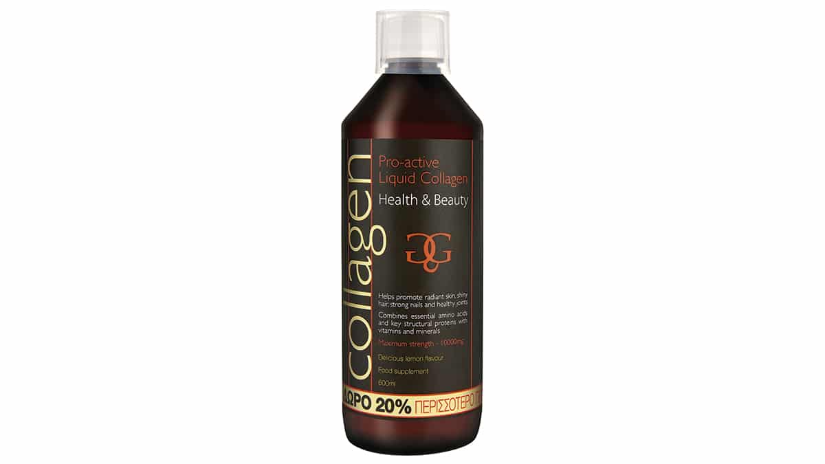 Υγρό πόσιμο κολλαγόνο με μοναδική φόρμουλα που ενεργοποιεί τον οργανισμό να παράξει φυσικό κολλαγόνο, απαραίτητο για αρθώσεις, πρόσωπο & μαλλιά, Collagen Pro-Active (στα Φαρμακεία)