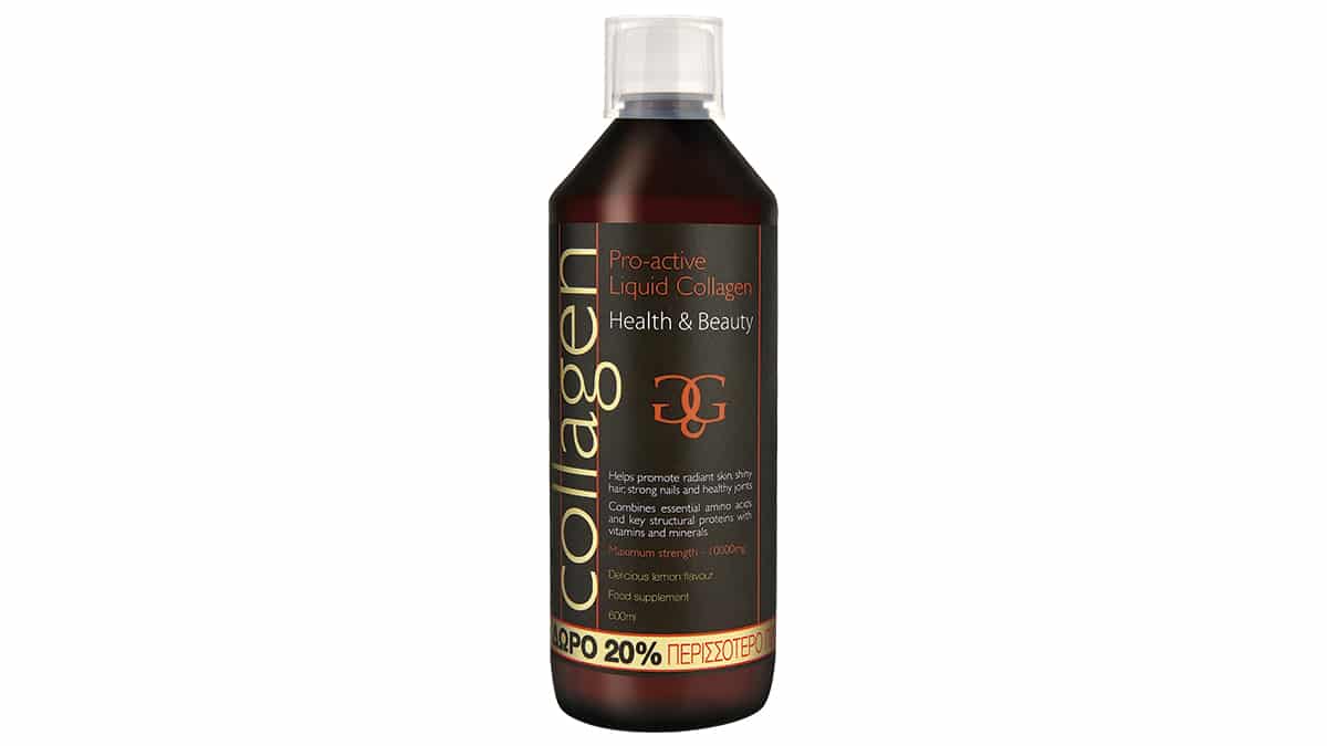 Υγρό πόσιμο κολλαγόνο με μοναδική φόρμουλα που ενεργοποιεί τον οργανισμό να παράξει φυσικό κολλαγόνο, απαραίτητο για αρθώσεις, πρόσωπο & μαλλιά, Collagen Pro-Active (στα Φαρμακεία)