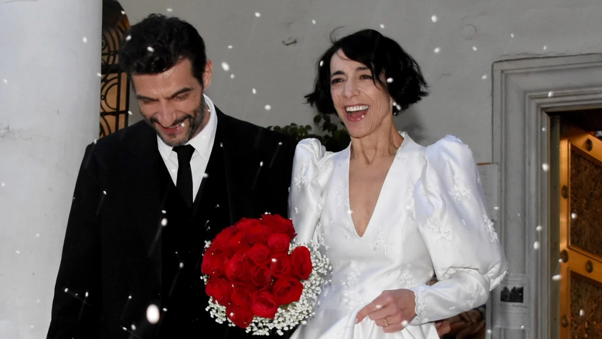 Κουρής Τοπαλίδου στον γάμο τους