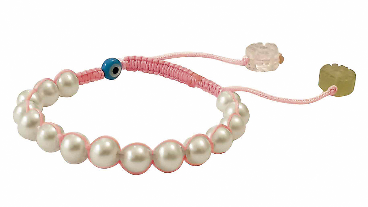 Παιδικό βραχιόλι Shambhala με μαργαριτάρια Ακόγια Ιαπωνίας, Pearls Center, pearlscenter.gr