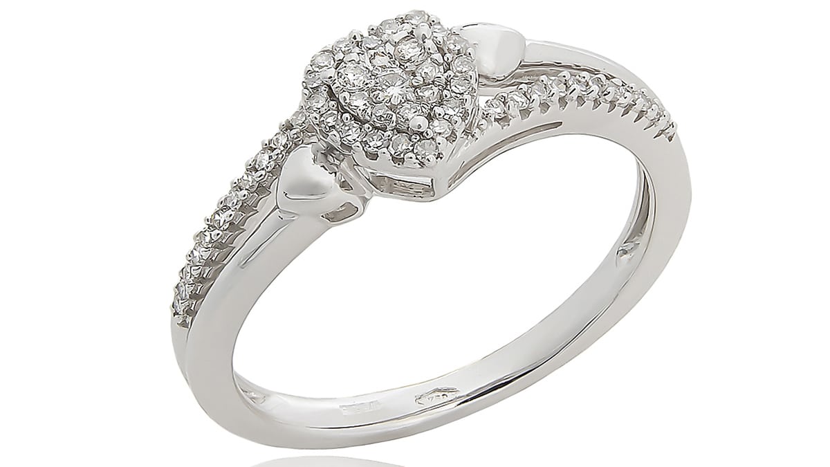 Δαχτυλίδι από λευκόχρυσο Κ18 µε διαµάντια, Gofas Collection Ring, GOFAS JEWELRY, gofas.gr