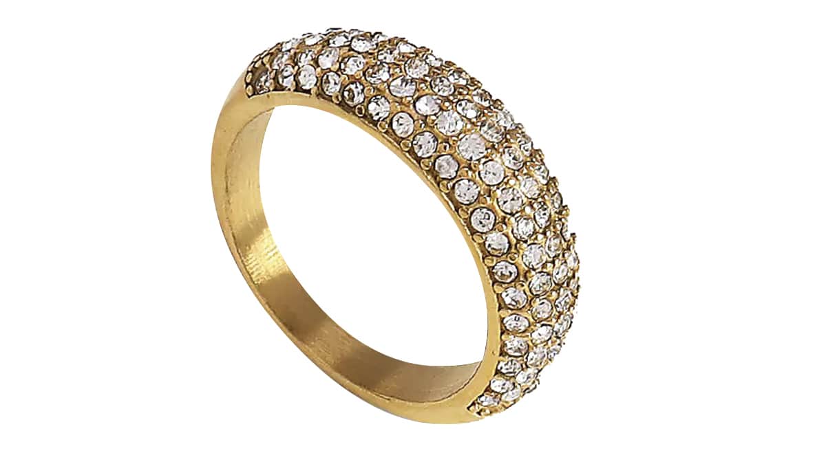 Δαχτυλίδι επιχρυσωμένο Κ18 ατσάλινο με ζιργκόν, The Grecian, thegrecian.gr