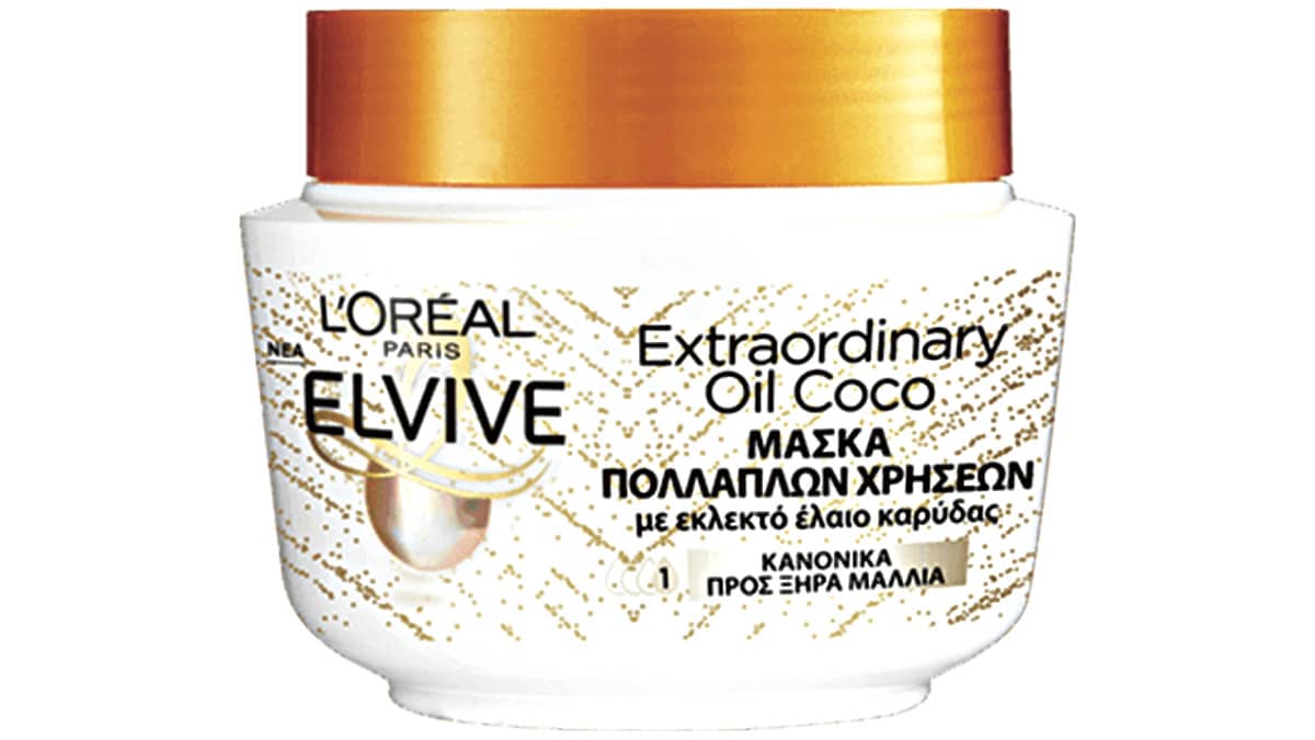 Μάσκα πολλαπλών χρήσεων με έλαιο καρύδας, Elvive, Extraordinary Oil Coco, L'Oréal Paris