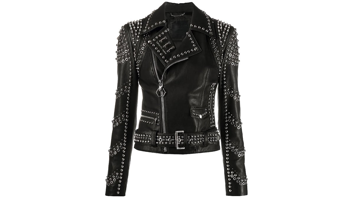 Δερμάτινο τζάκετ με τρουκ,  Philip Plein
