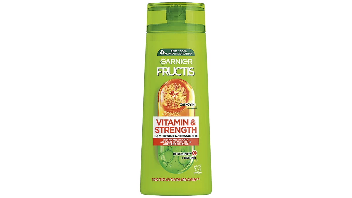 Σαμπουάν ενδυνάμωσης, Vitamin & Strength, Fructis, Garnier, €5,75