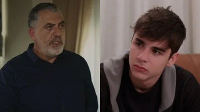 Γη της ελιάς νέα επεισόδια: Ο Παρασκευάς ρίχνει μπουνιά στον Δημοσθένη - «Τι λες ρε κωλόπαιδο;»