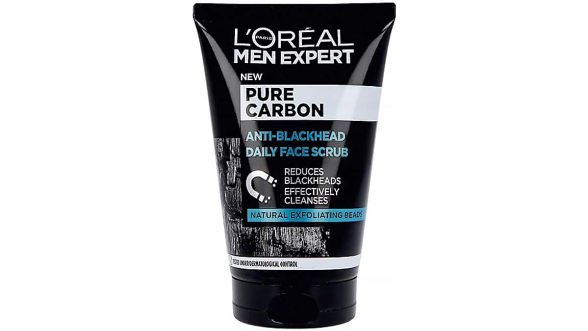 Απολεπιστικό προσώπου με μαύρο άνθρακα, Men Expert, Pure Carbon, Ani-Blackhead, Daily Face Scrub, L'Oréal Paris, €7,48