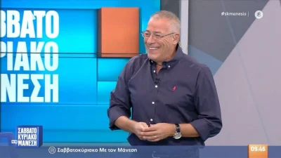 Μάνεσης στο πλατό της εκπομπής του