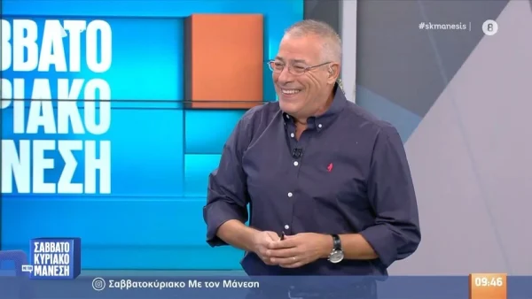 Μάνεσης στο πλατό της εκπομπής του