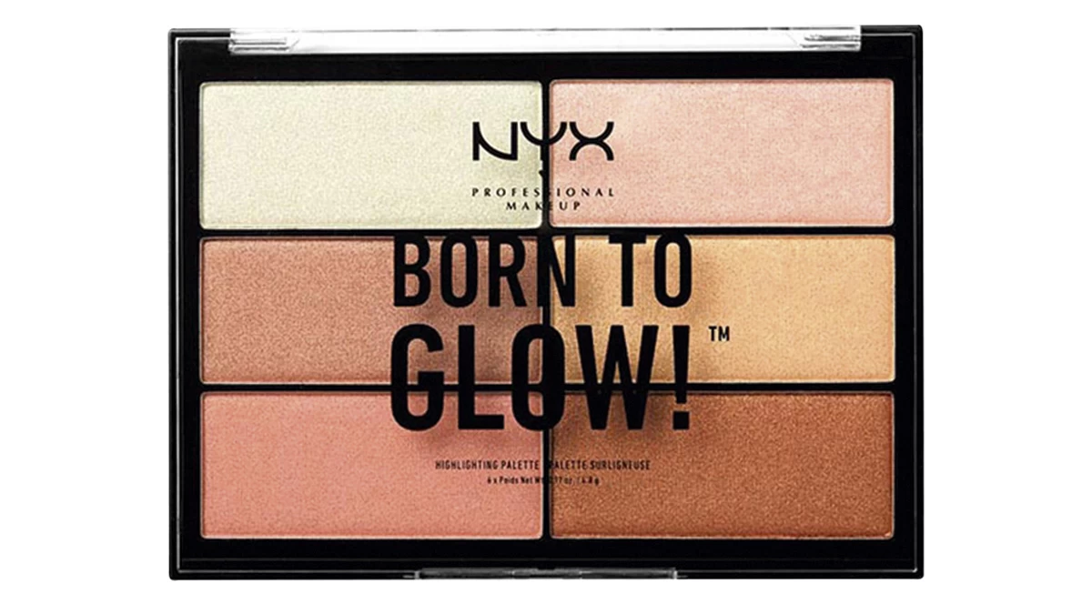 Παλέτα για λάμψη, Born to Glow, Highlighting Palette, Nyx professional make-up, €27,77