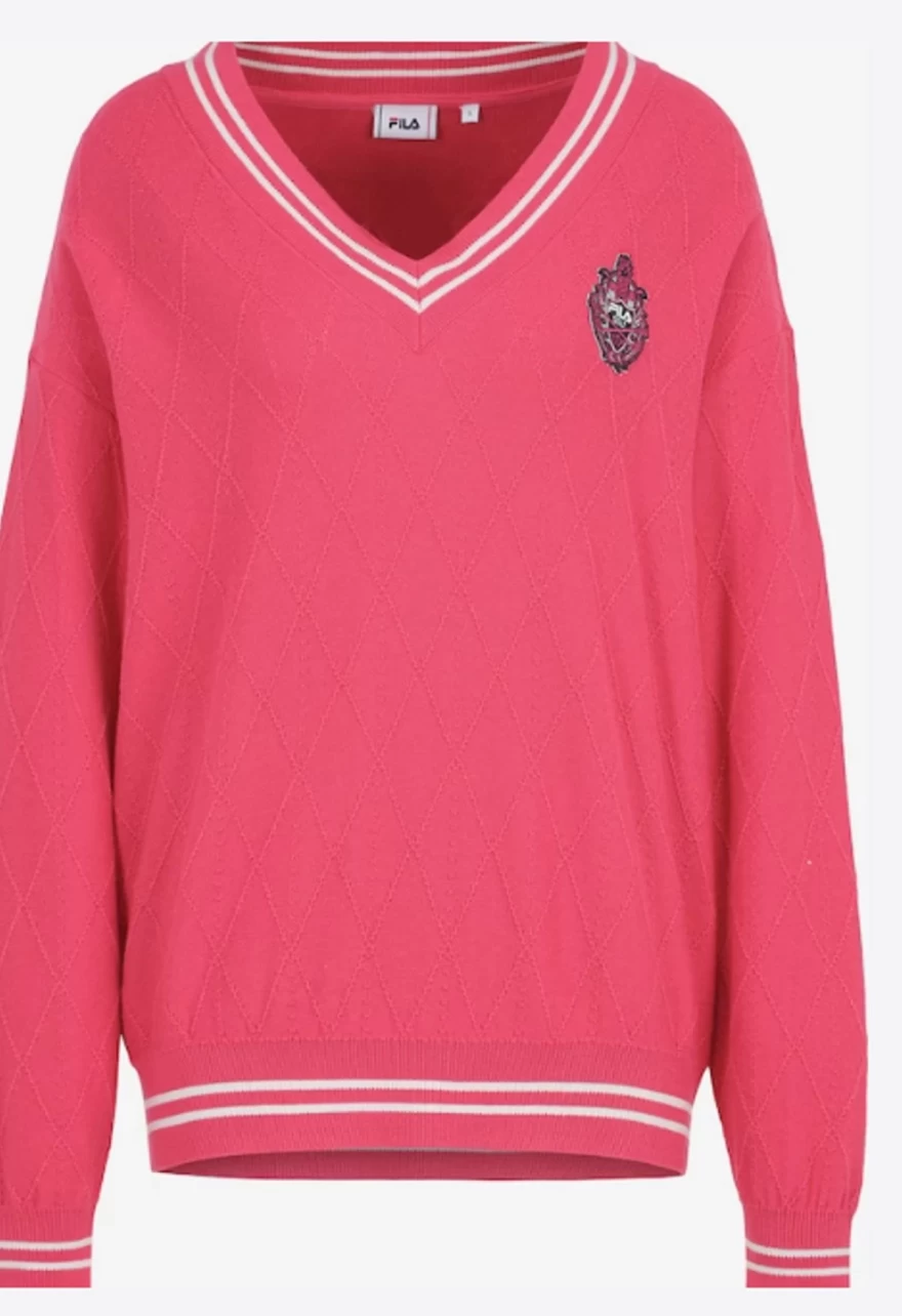 πουλόβερ ροζ με V fila