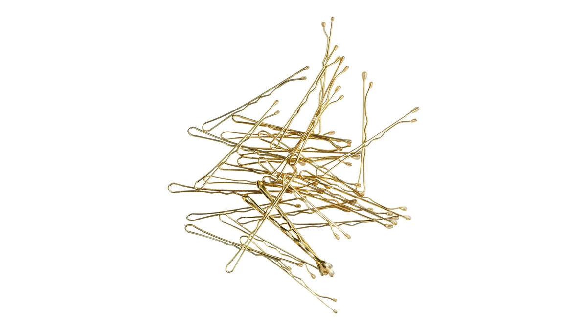 Χρυσάφένια τσιμπιδάκια μαλλών, €2,10 (το σετ)