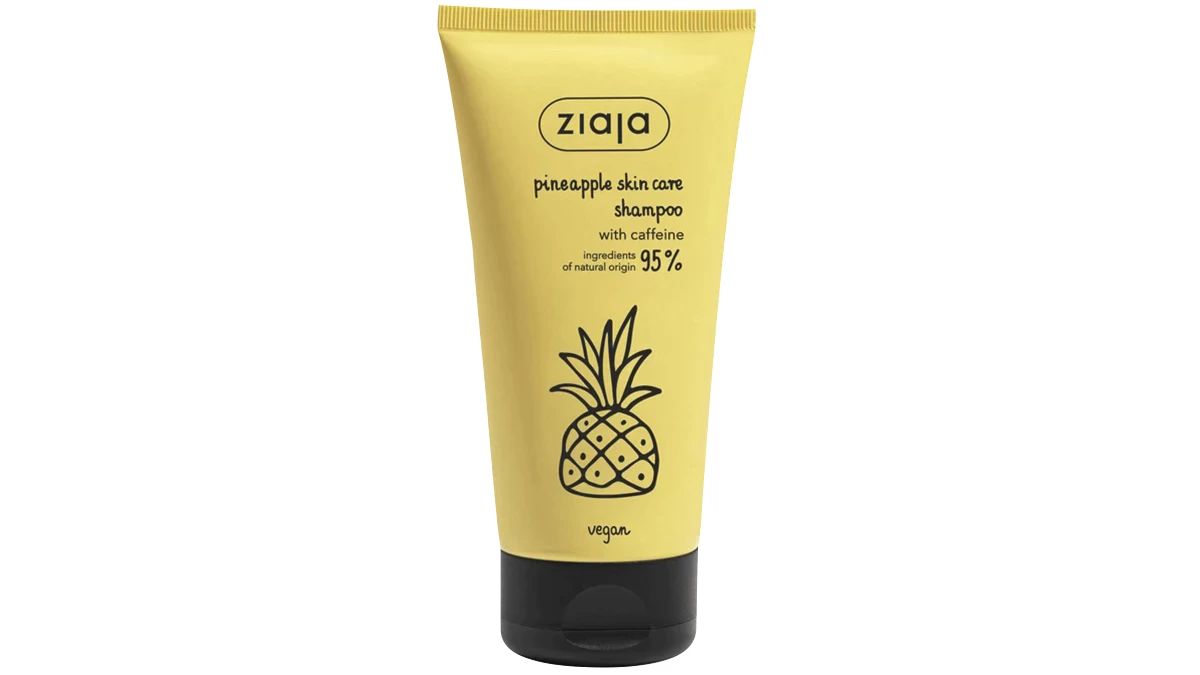 Σαμπουάν, Pineapple Skin Care Shampoo with Caffeine, Ziaja (σε καταστήματα καλλυντικών, ινστιτούτα αισθητικής & φαρμακεία, venuselectronics.gr, facebook: Ziaja Greece)