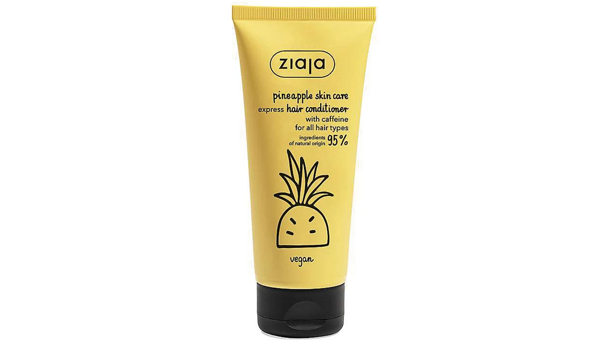Conditioner, Pineapple Skin Care, hair conditioner with caffeine, Ziaja, (σε καταστήματα καλλυντικών, ινστιτούτα αισθητικής & φαρμακεία, venuselectronics.gr, facebook: Ziaja Greece)