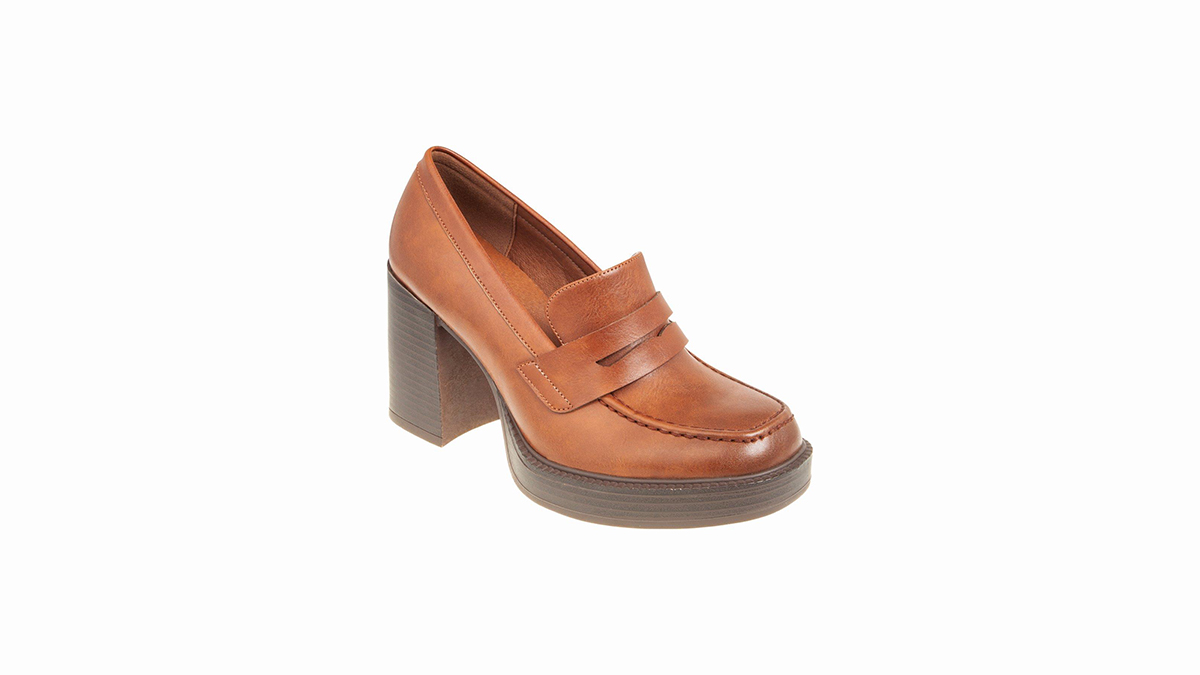 platform loafers καφέ adam's shoes