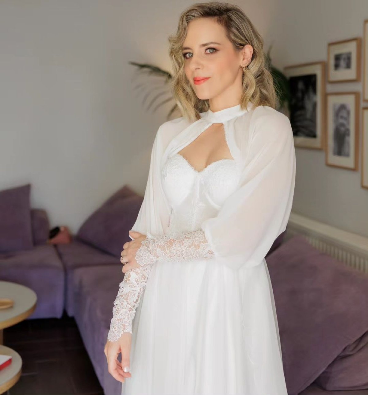 Ο Θανάσης Τσαλταμπάσης και η Αγοραστή Αρβανίτη στον γάμο τους