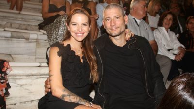 Η Εριέττα Κουρκουλου και ο Βύρων Βασιλειάδης σε βραδινή τους έξοδο