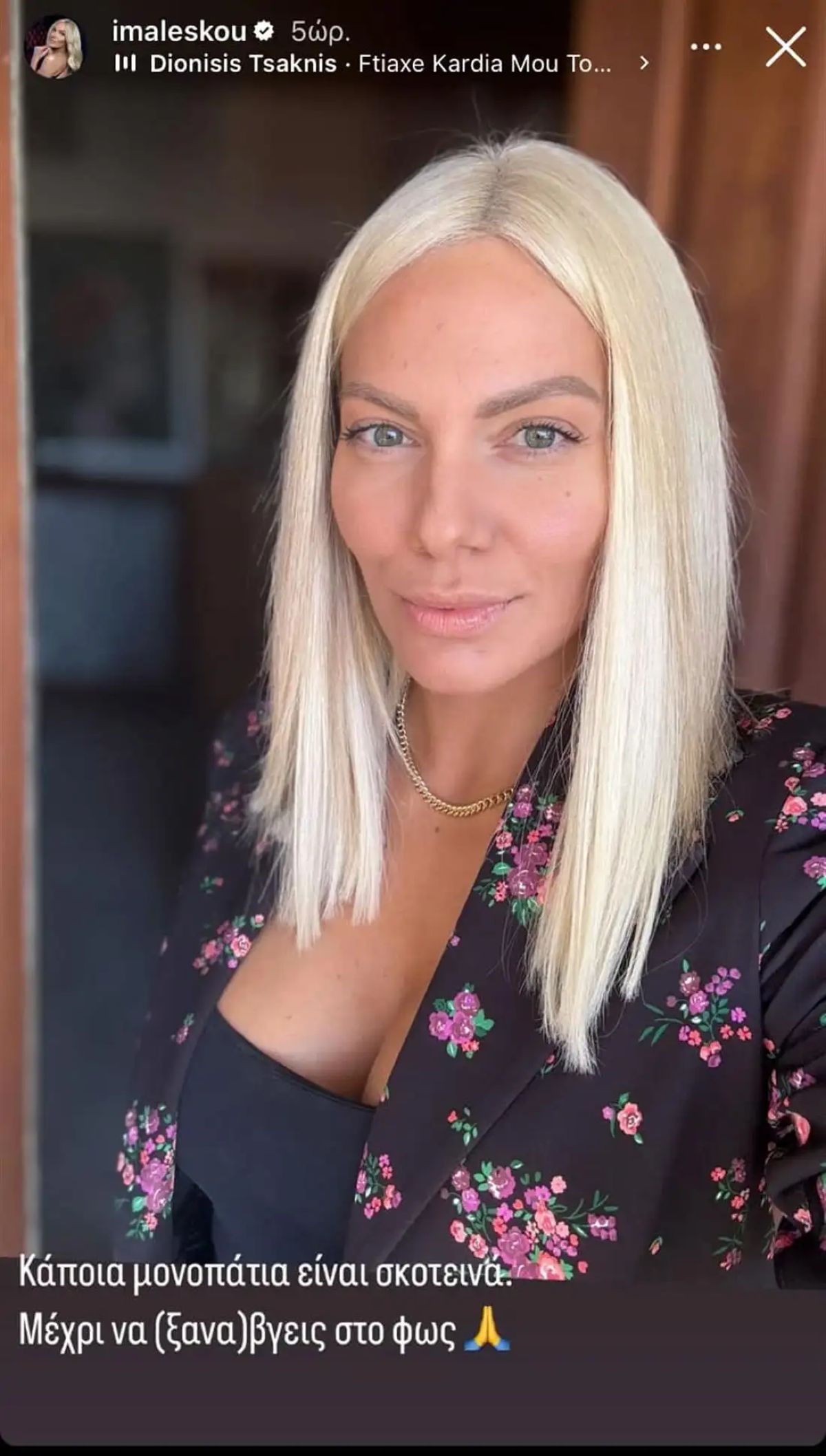 Η φωτογραφία που δημοσίευσε η Ιωάννα Μαλέσκου