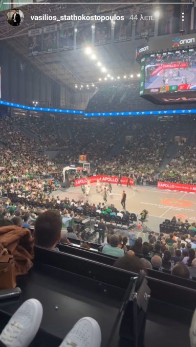 Στιγμιότυπο που ανέβασε ο Βασίλης Σταθοκωστόπουλος μαζί με την Κωνσταντίνα Σπυροπούλου