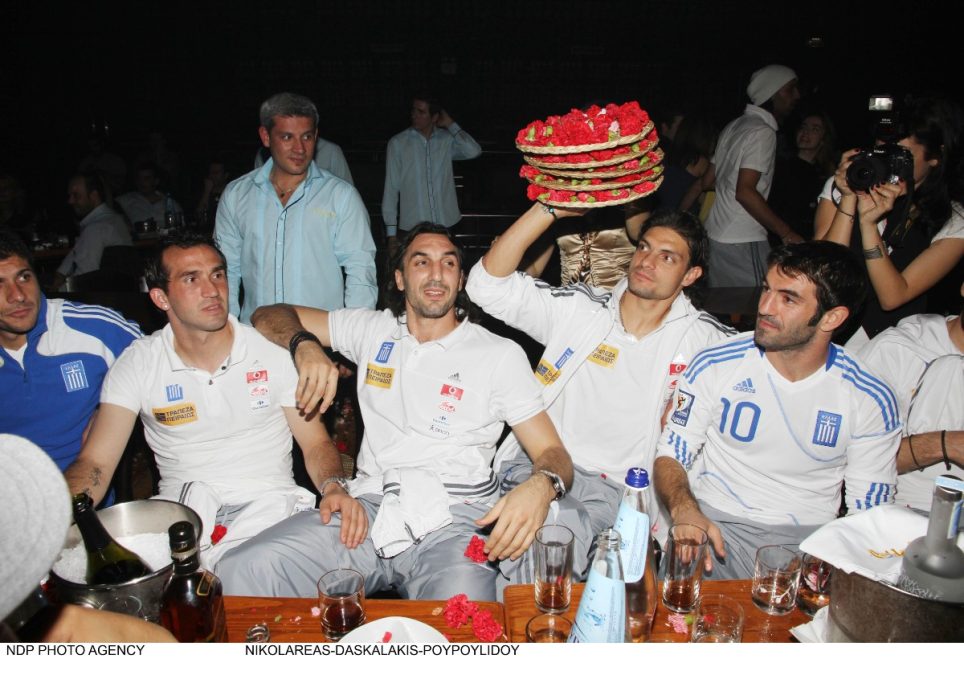 Ο Άγγελος Χαριστέας με την Εθνική ομάδα