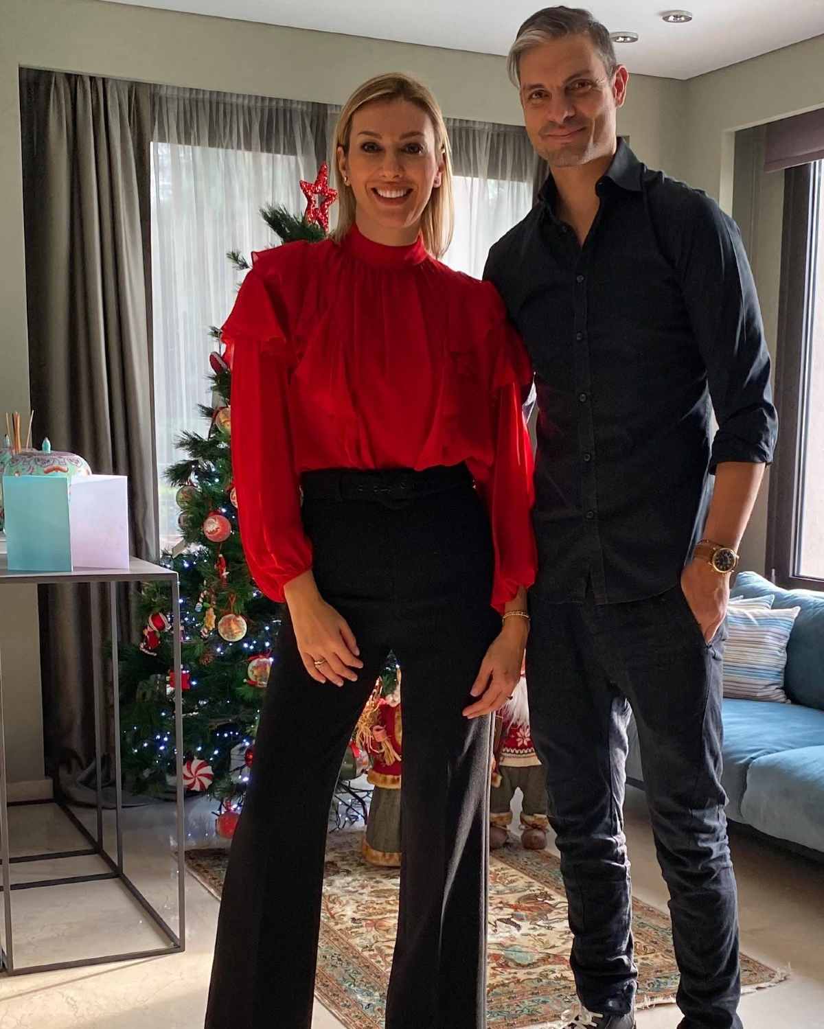 Ο Άγγελος Χαριστέας με την σύζυγό του