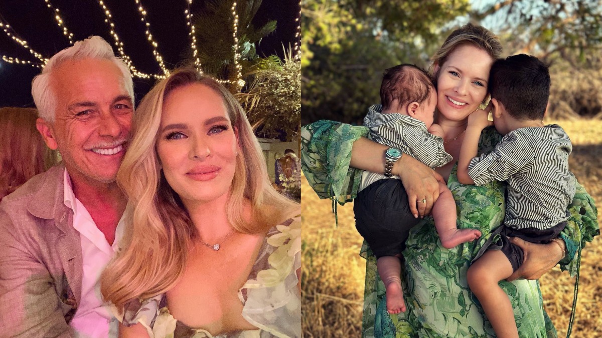 Η Ανίτα Μπραντ σε φωτογραφίες με τον Χάρη Χριστόπουλο και τα παιδιά τους