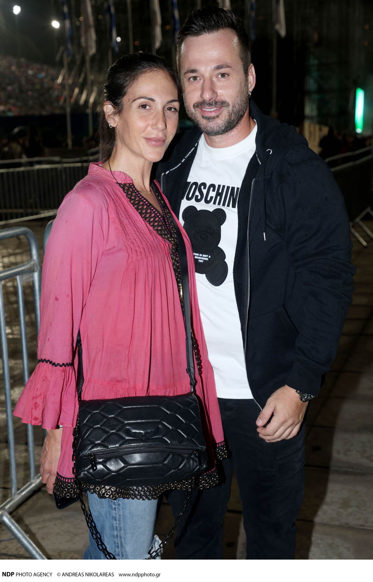 Η Ανθή Βούλγαρη με τον σύζυγό της σε έξοδό τους