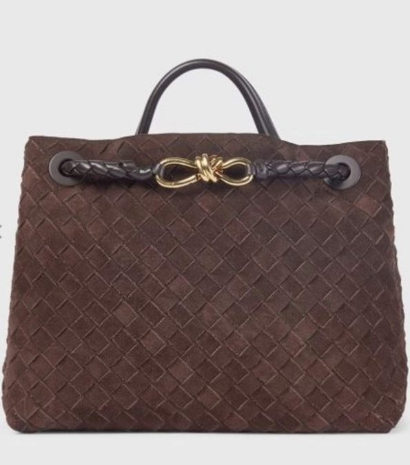 σουέτ τσάντα ώμου bottega veneta