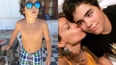 Η Δέσποινα Βανδή με τον γιο της μικρό