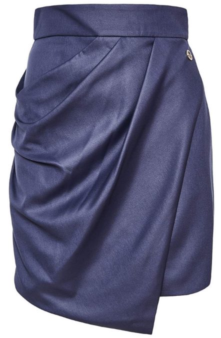 ντραπέ μπλε φούστα