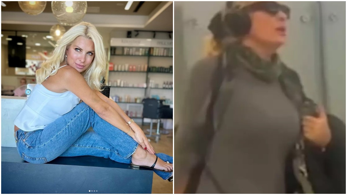 Η Ελένη Μενεγάκη στο αεροδρόμιο