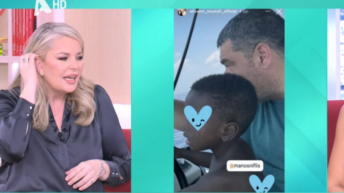 Η Ελισάβετ Μουτάφη στο πλατό της εκπομπής Happy Day