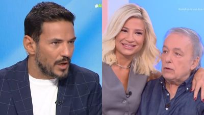 Η Φαίη Σκορδά αγκαλιά με τον Μικρούτσικο και ο Τσουρός