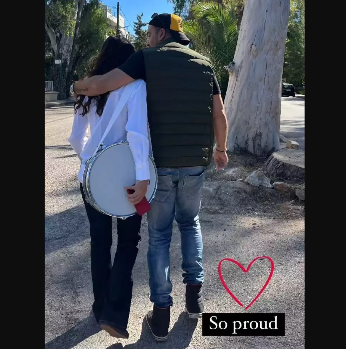 Ο Γιάννης Αϊβάζης με την κόρη του