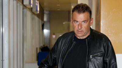 Ο Γιώργος Λιάγκας σε πρόσφατη έξοδό του λίγο εκνευρισμένος