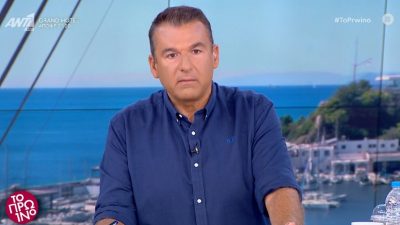 Ο Γιώργος Λιάγκας στο πλατό του ΑΝΤ1