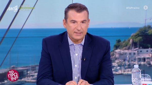 Πλάνο από τον Γιώργο Λιάγκα στον άερα της εκπομπής του