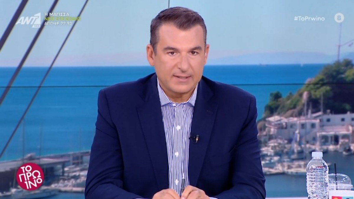 Πλάνο από τον Γιώργο Λιάγκα στον άερα της εκπομπής του