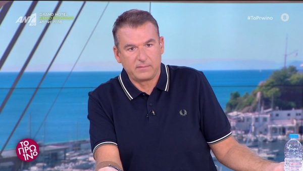 Πλάνο του Γιώργου Λιάγκα από την εκπομπή Πρωινό